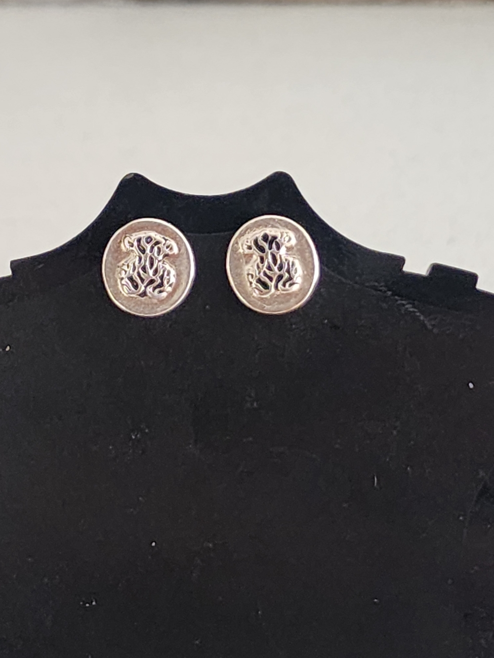 Tous Silver Round Cutout Stud Earrings - Silver